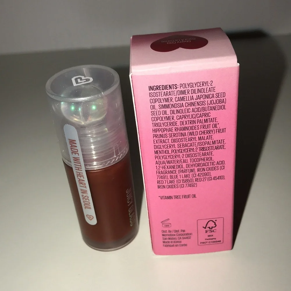 KAJA Juicy Glass Hydrating & Plumping Lip Oil in Cherry Cola NEW